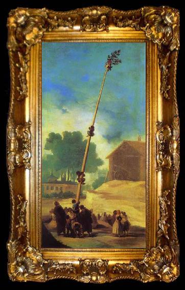 framed  Francisco Jose de Goya The Greasy Pole (La Cucana), ta009-2